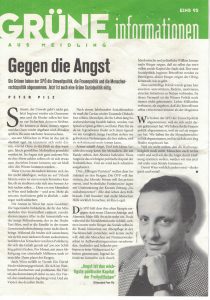 Gegen die Angst. Peter Pilz 1995.