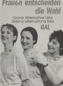 Grüne Alternative Liste / Zelena Alternativna lista: Frauen entscheiden die Wahl. Programm für die Gemeinderatswahlen in Klagenfurt 1991.