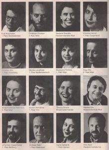 Die Kandidatinnen und Kandidaten für die Nationalratswahl 1990.