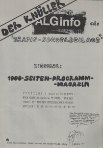 Das "1000-Seiten-Programm-Magazin" der Alternativen Liste Graz.