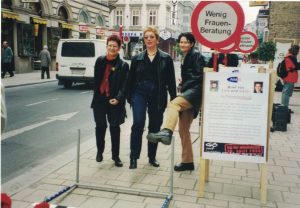 Susanne Jerusalem, Jutta Sander und Eva Glawischnig gegen Hürden für Frauen.