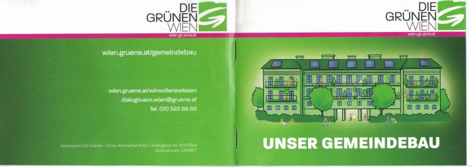 Unser Gemeindebau. Broschüre der Wiener Grünen